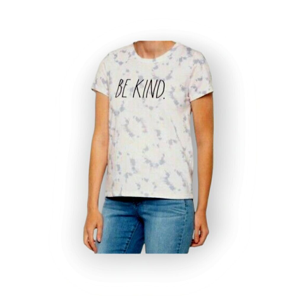 Rae Dunn Pastel Tie Dye “Be Kind” Crewneck XS Cozy Soft Cotton Blend Tee